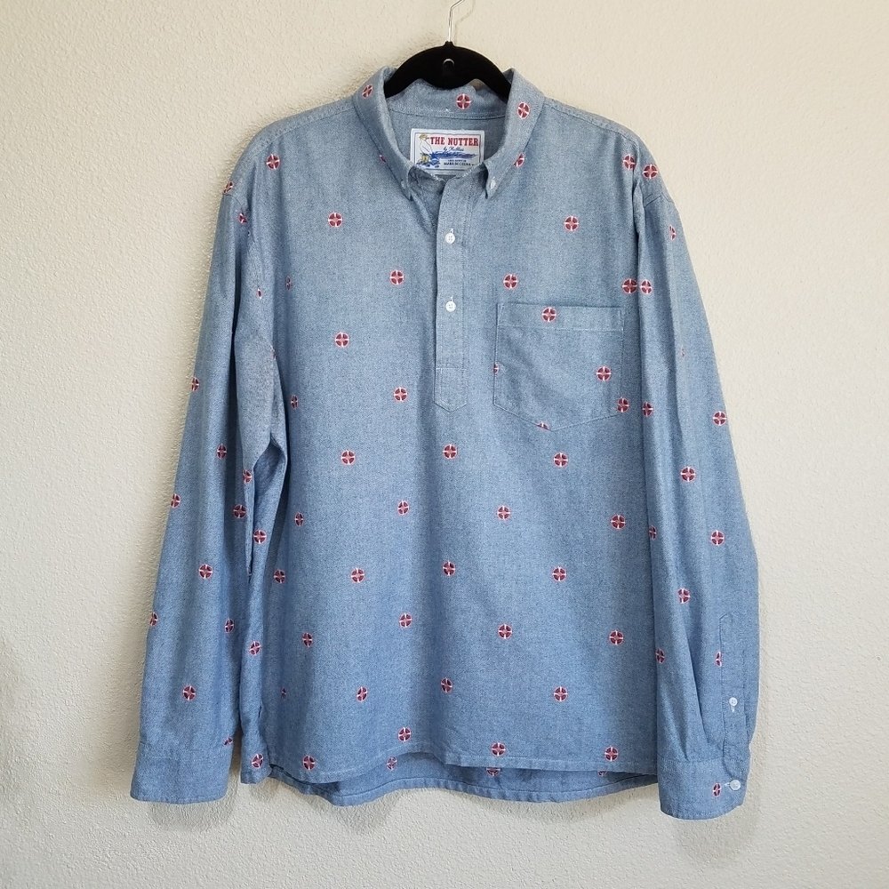 Chubbies Chambray Long Sleeve Button Down Shirt